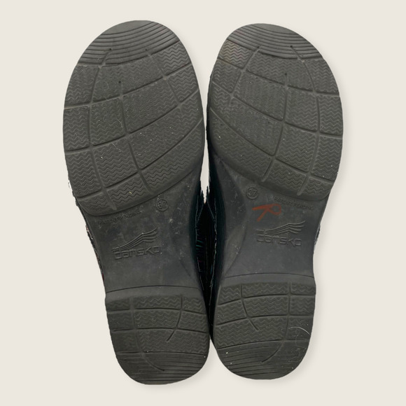 Dansko LT Pro Wavy Lines Purple Blue Black Patent Comfort Clogs 37 6.5 - 7 - Picture 7 of 9